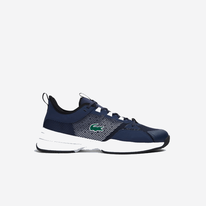 Men Lacoste V0ZN1904 Navy & White 092 AG-LT21 Textile Tennis Shoes - Image 1