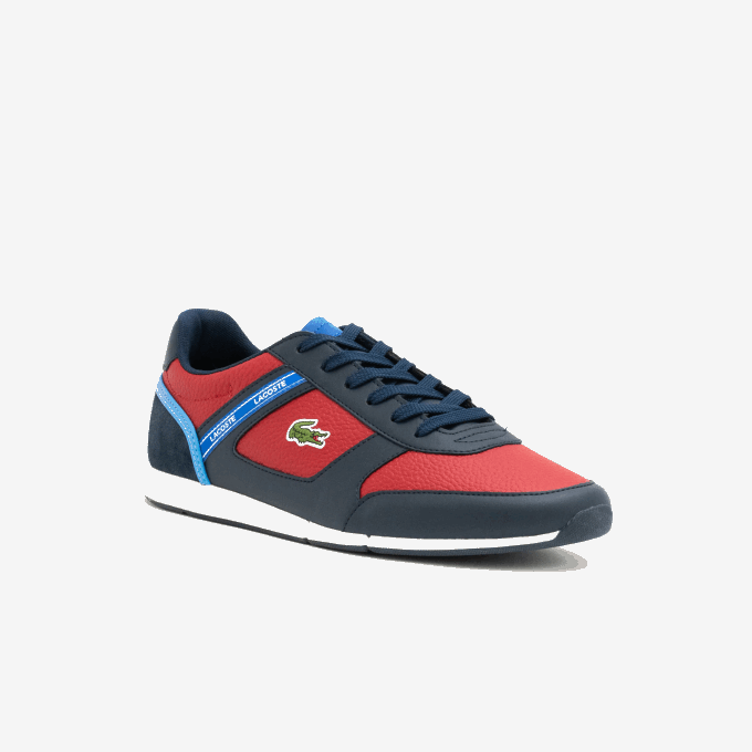 Men Lacoste V0ZN1908 Navy Blue & Rouge 144 Menerva Sport Synthetic Sneakers - Image 1