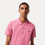 Men Lacoste V0ZN190 Pink 2R3 Original L.12.12 Slim Fit Polo - Image 2