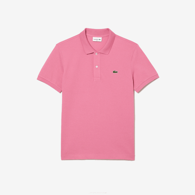 Men Lacoste V0ZN190 Pink 2R3 Original L.12.12 Slim Fit Polo - Image 4