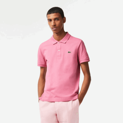 Men Lacoste V0ZN190 Pink 2R3 Original L.12.12 Slim Fit Polo