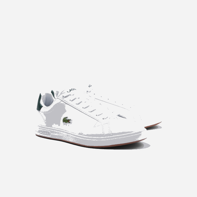 Men Lacoste V0ZN1910 White & Dark Green 1R5 Graduate Pro Leather Sneakers - Image 2