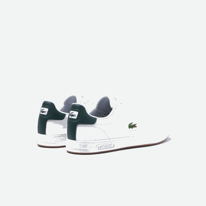 Men Lacoste V0ZN1910 White & Dark Green 1R5 Graduate Pro Leather Sneakers - Image 3