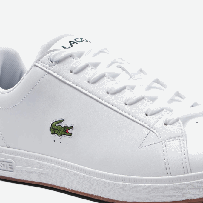 Men Lacoste V0ZN1910 White & Dark Green 1R5 Graduate Pro Leather Sneakers - Image 6