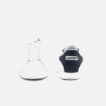 Men Lacoste V0ZN1912 White & Navy 042 Graduate Leather Sneakers - Image 5