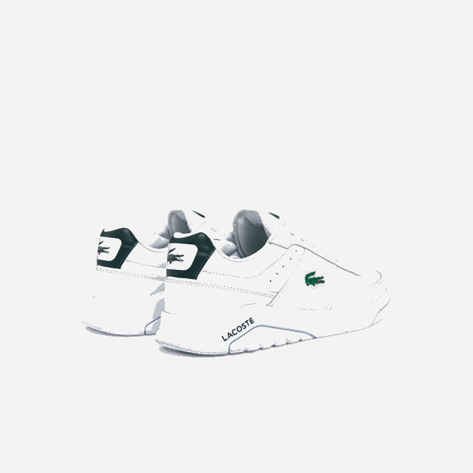 Men Lacoste V0ZN1916 White & Dark Green 1R5 Game Advance Leather Sneakers - Image 3