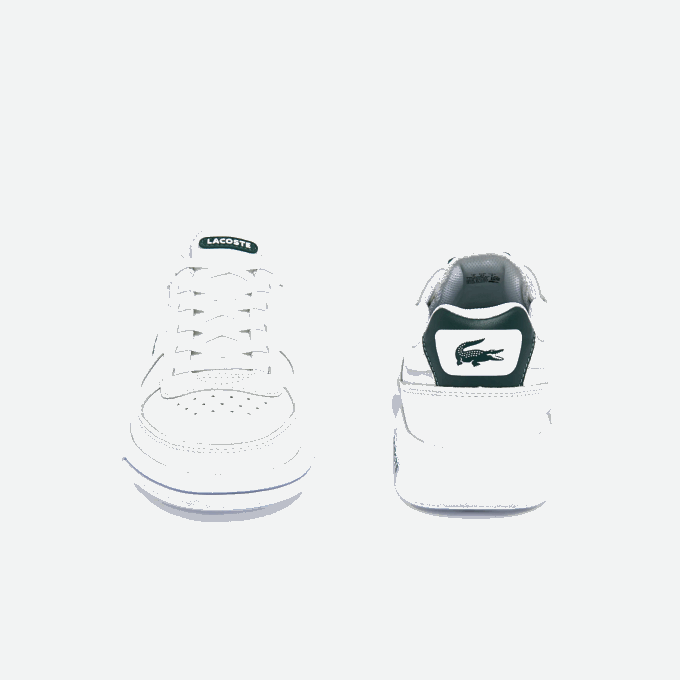 Men Lacoste V0ZN1916 White & Dark Green 1R5 Game Advance Leather Sneakers - Image 5