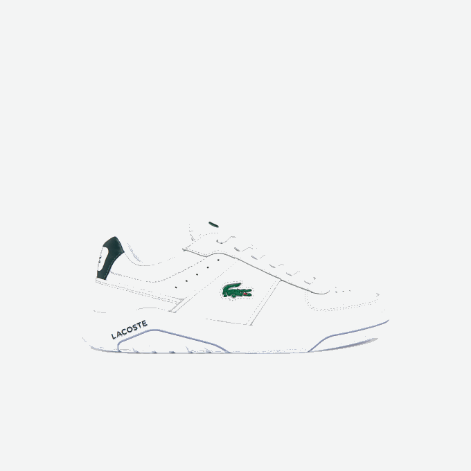 Men Lacoste V0ZN1916 White & Dark Green 1R5 Game Advance Leather Sneakers - Image 1