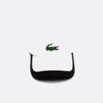 Men Lacoste V0ZN1930 White Black AU8 SPORT Contrast Border Lightweight Cap - Image 4