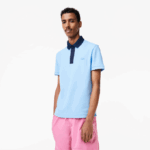 Men Lacoste V0ZN193 Navy Blue CM9 Smart Paris Organic Cotton Pique Polo
