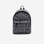 Men Lacoste V0ZN1942 Mono Noir Blanc L57 Neocroc Logo Print Backpack - Image 2