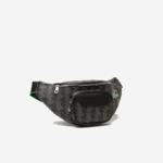 Men Lacoste V0ZN1949 Mono Noir Gris Estragon L83 The Blend Monogram Print Belt Bag - Image 3