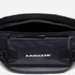 Men Lacoste V0ZN1951 Bleu Nuit Noir M20 Logo Print Belt Bag - Image 4