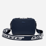 Men Lacoste V0ZN1955 Bleu Nuit Blanc M05 Chantaco Logo Strap Bag