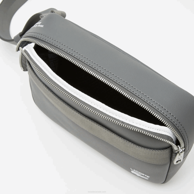 Men Lacoste V0ZN1957 Dark Shadow J37 Contrast Edge Reporter Bag - Image 5