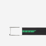Men Lacoste V0ZN1958 Noir Estragon Vert 132 M03 Contrast Logo Print Belt - Image 2