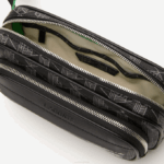 Men Lacoste V0ZN1961 Mono Noir Gris Estragon L83 The Blend Monogram Print Crossbody Bag: Small - Image 4