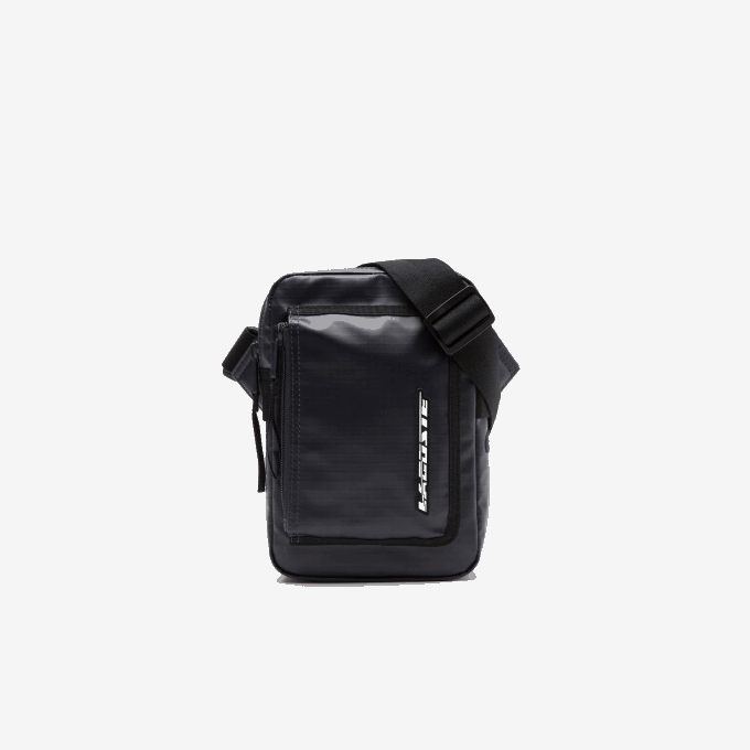 Men Lacoste V0ZN1963 Bleu Nuit Noir M20 Zipped Contrast Detail Satchel - Image 1