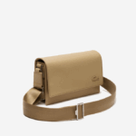 Men Lacoste V0ZN1969 Lion L32 Chantaco Calfskin Leather Flap Closure Bag - Image 3