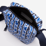 Men Lacoste V0ZN1974 Mono Royaume Blanc L63 Neocroc Logo Print Vertical Messenger Bag - Image 5