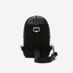 Men Lacoste V0ZN1975 Monogram Noir Gris H45 The Blend Monogram Print Cross Body Bag - Image 2