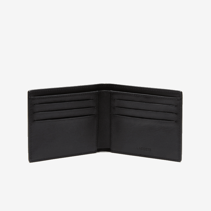 Men Lacoste V0ZN1986 Black 000 Wallet and Logo Keychain Gift Set - Image 2
