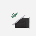 Men Lacoste V0ZN1988 Black 000 Chantaco Calfskin Leather Card Holder - Image 4