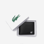 Men Lacoste V0ZN1991 Black 000 Contrast Print Wallet - Image 4