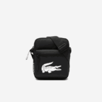 Men Lacoste V0ZN1998 Black 000 Recycled Fiber Shoulder Bag