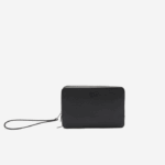 Men Lacoste V0ZN2009 Black 000 Chantaco Pique Leather Zip Pouch - Image 2