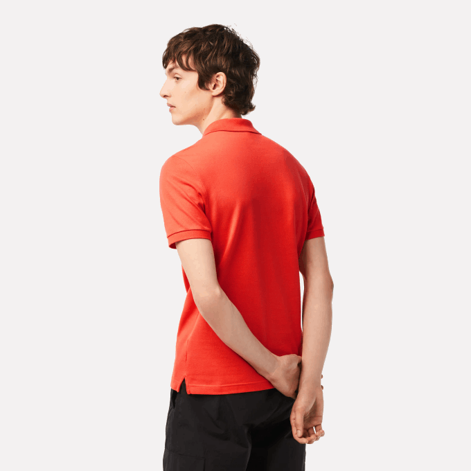 Men Lacoste V0ZN200 Orange 02K Original L.12.12 Slim Fit Polo - Image 2