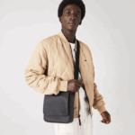 Men Lacoste V0ZN2010 Black 000 Classic Petit Pique Flap Bag