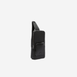 Men Lacoste V0ZN2014 Black 000 Chantaco Snug Leather Bag - Image 3