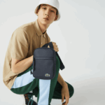 Men Lacoste V0ZN2016 Eclipse B88 LCST Coated Canvas Small Flat Crossbody Bag