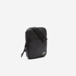 Men Lacoste V0ZN2018 Black 000 LCST Coated Canvas Small Flat Crossbody Bag - Image 4