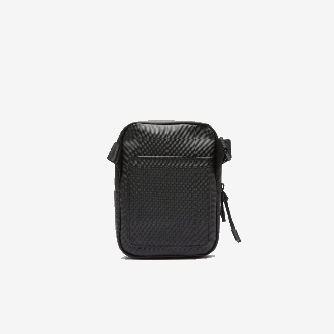 Men Lacoste V0ZN2018 Black 000 LCST Coated Canvas Small Flat Crossbody Bag - Image 5