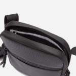 Men Lacoste V0ZN2018 Black 000 LCST Coated Canvas Small Flat Crossbody Bag - Image 6