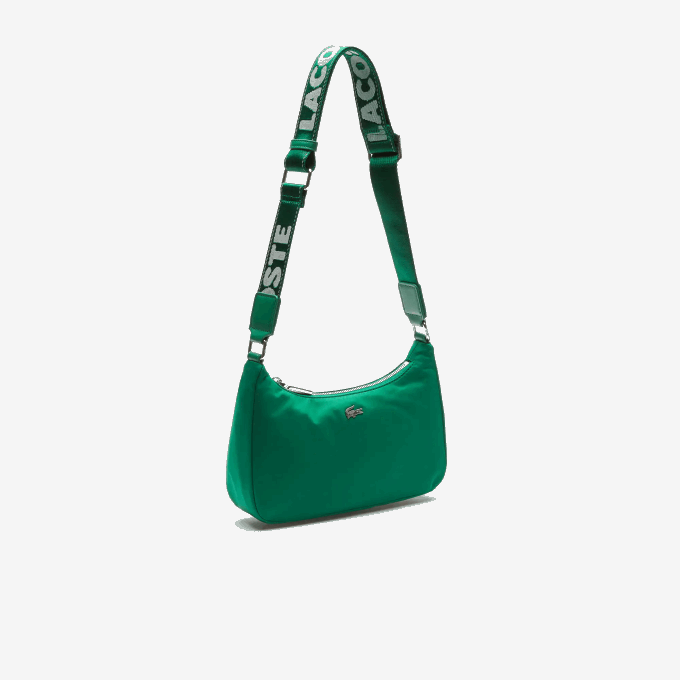 Men Lacoste V0ZN2019 Estival Blanc J28 Metal Crocodile Branded Strap Nylon Shoulder Bag - Image 2