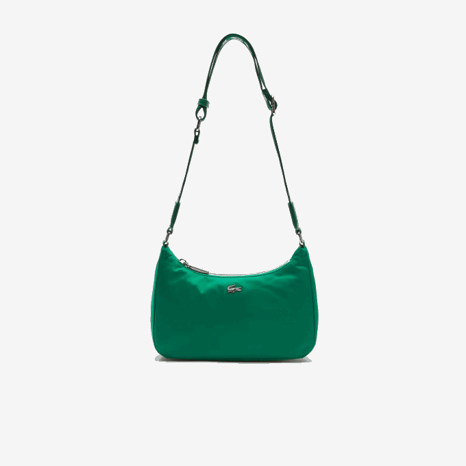 Men Lacoste V0ZN2019 Estival Blanc J28 Metal Crocodile Branded Strap Nylon Shoulder Bag - Image 1
