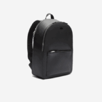 Men Lacoste V0ZN2022 Black 000 Chantaco Matte Stitched Leather Backpack - Image 4