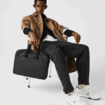 Men Lacoste V0ZN2027 Black 000 Classic Petit Pique Computer Bag