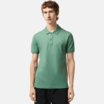 Men Lacoste V0ZN202 Khaki Green KX5 Original L.12.12 Slim Fit Polo