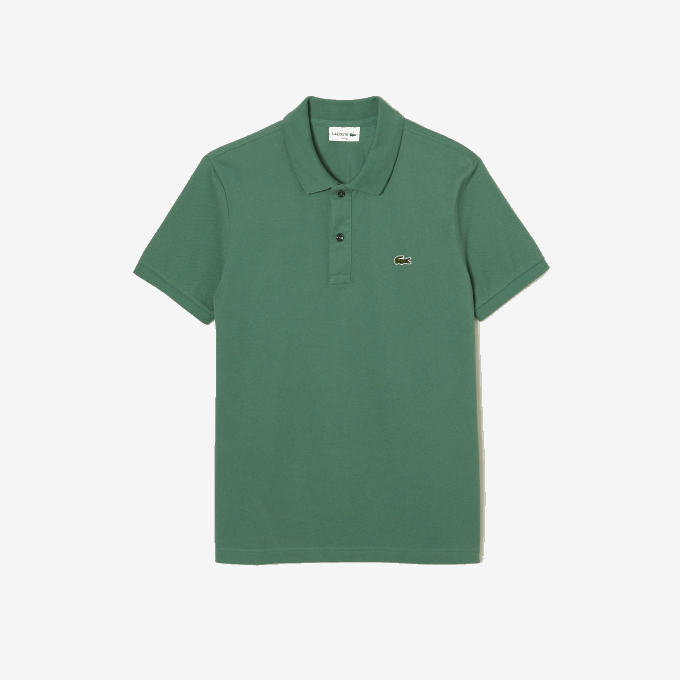 Men Lacoste V0ZN202 Khaki Green KX5 Original L.12.12 Slim Fit Polo - Image 3