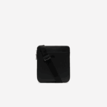Men Lacoste V0ZN2039 Black 000 Chantaco Matte Pique Leather Flat Zip Bag - Image 2