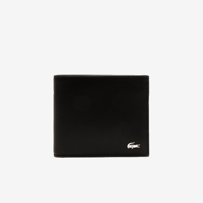 Men Lacoste V0ZN2043 Black 000 Fitzgerald Leather Wallet And Card Holder Set - Image 1