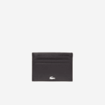 Men Lacoste V0ZN2051 Dark Brown 028 Fitzgerald Leather Card Holder