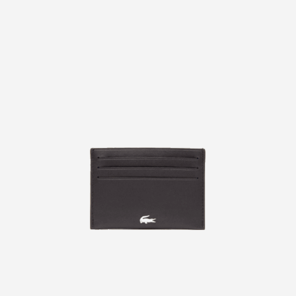 Men Lacoste V0ZN2051 Dark Brown 028 Fitzgerald Leather Card Holder