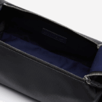 Men Lacoste V0ZN2053 Black 000 Classic Double Zip Petit Pique Toiletry Kit - Image 4