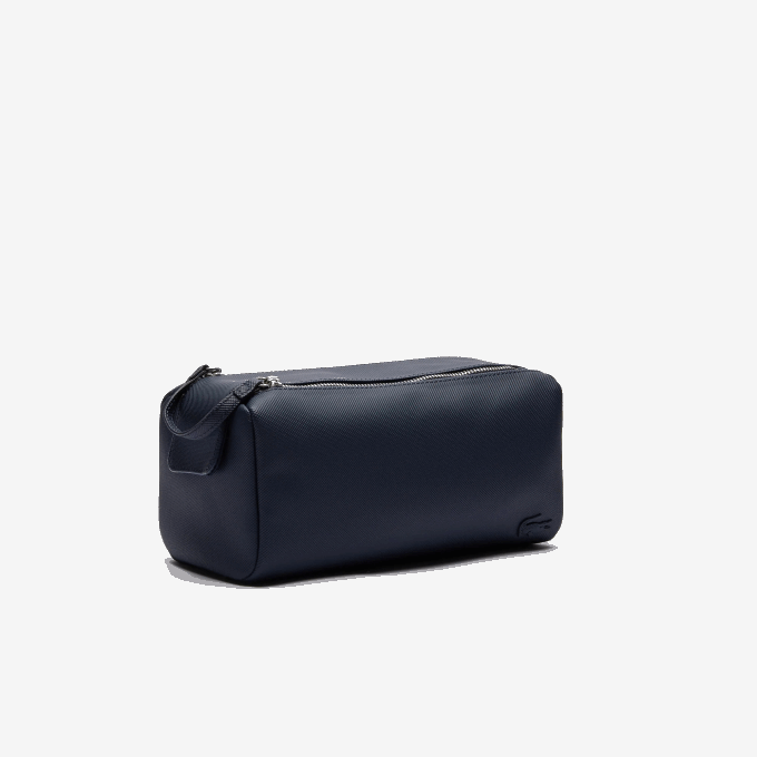 Men Lacoste V0ZN2054 21 Classic Double Zip Petit Pique Toiletry Kit - Image 3