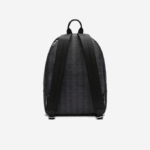 Men Lacoste V0ZN2058 Monogram Noir Gris H45 The Blend Monogram Canvas Backpack - Image 4
